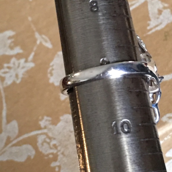 SALE Elegant Sterling Silver Pale Pinkish Cream Baroque Pearl Ring - Picture 11 of 11